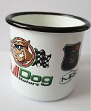 Kaffeebecher Metall Emailiert mit allen Logos